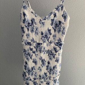 Abercrombie blue & white ruffle dress